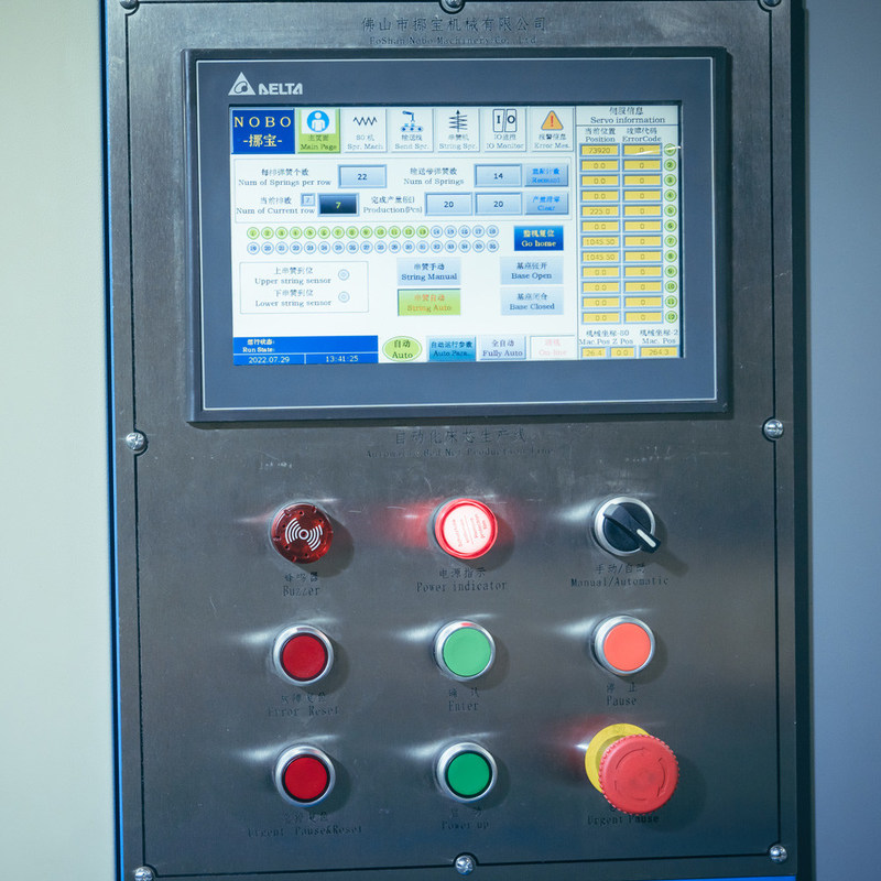 স্বয়ংক্রিয় স্প্রিং বেড নেট উত্পাদন যন্ত্রপাতি দক্ষতা 60-90 শীট / 8 ঘন্টা